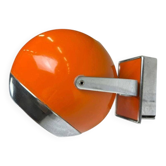 Vintage Space Age wall light orange/chrome ball