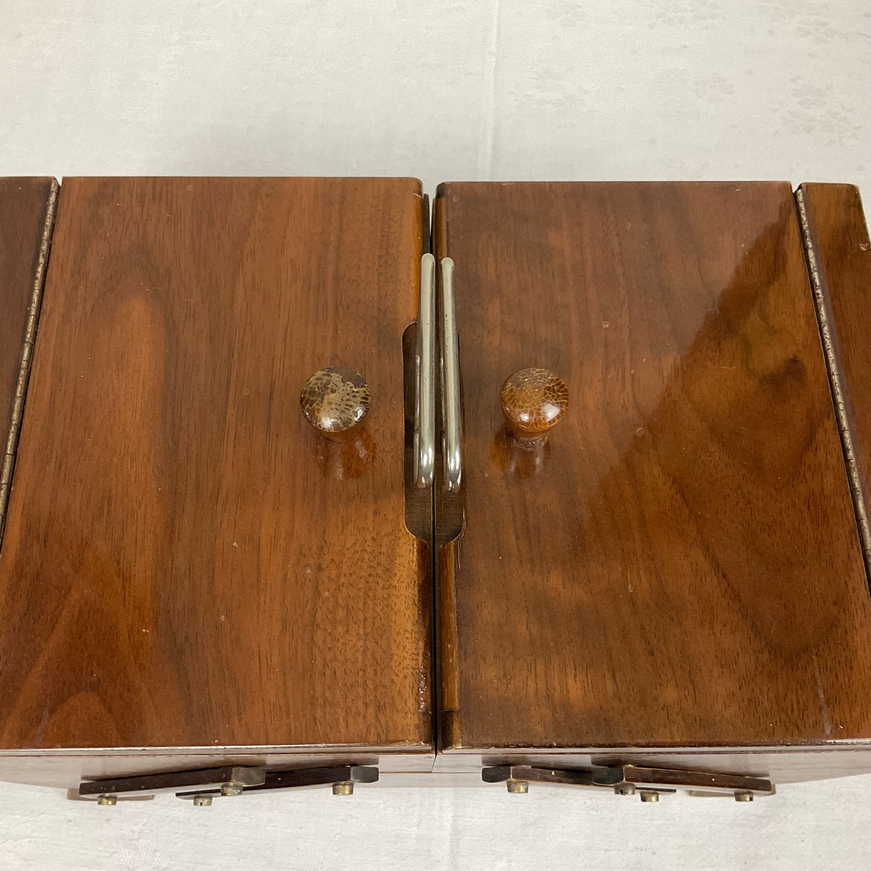 Antique wooden sewing box