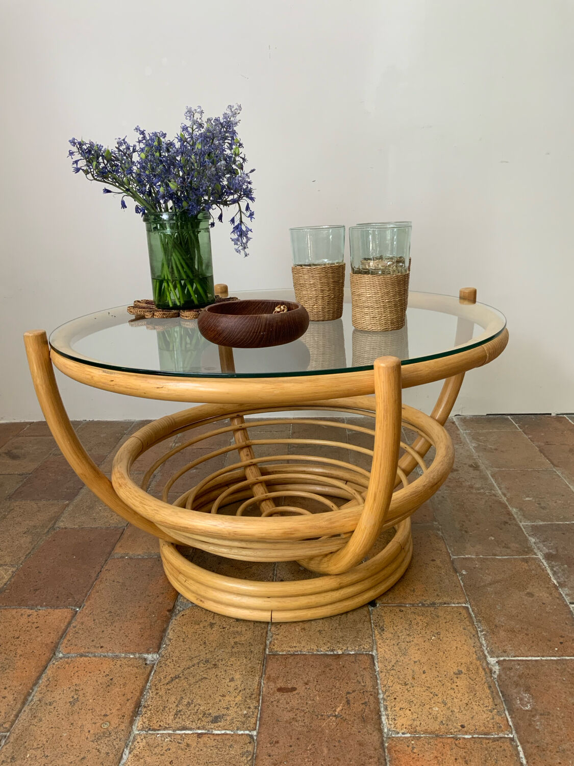 Rattan coffee table