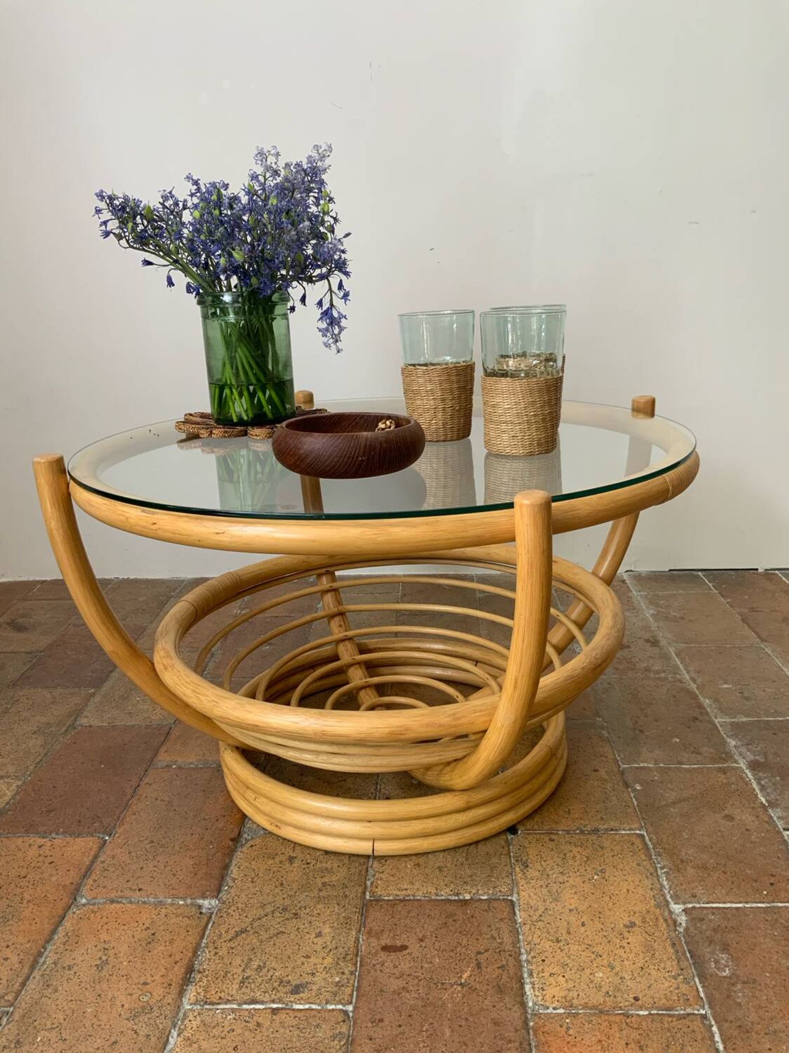 Rattan coffee table
