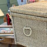 Large wicker toy trunk