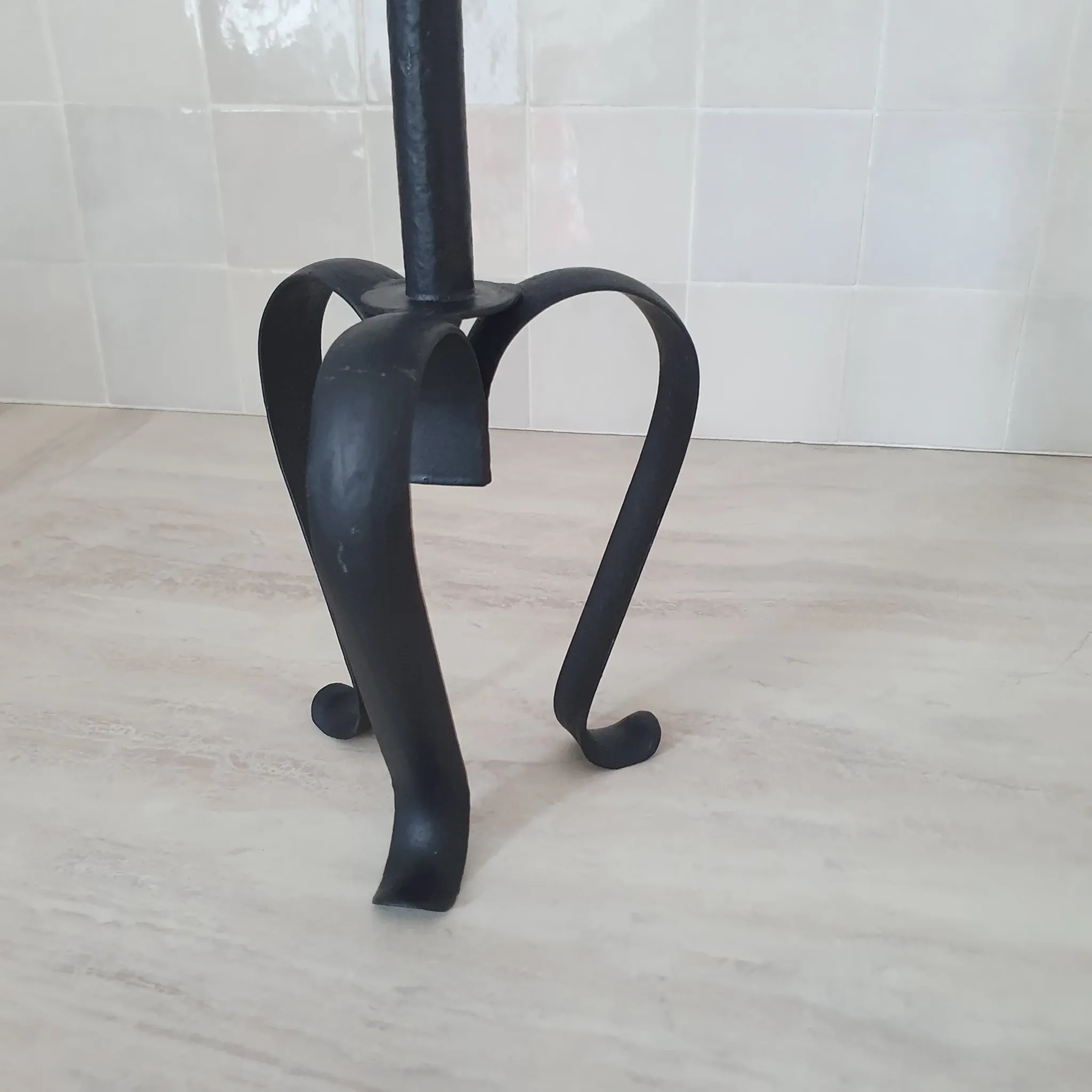 Large metal candlestick