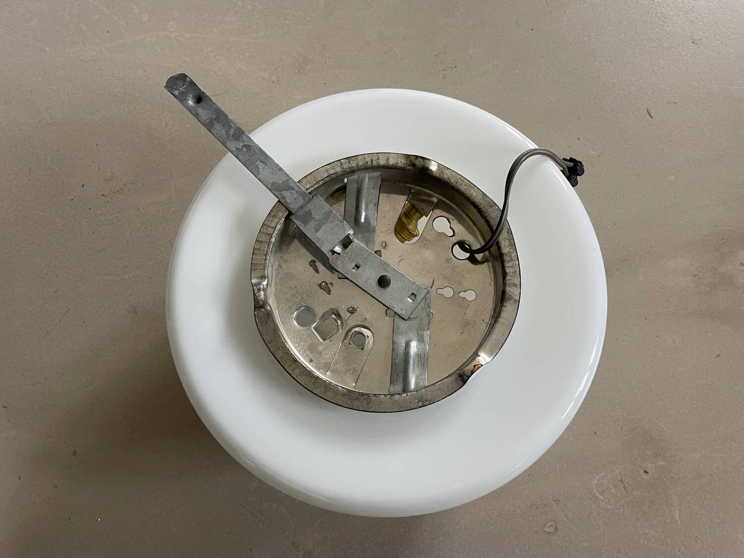 Set of 3 opaline wall lights