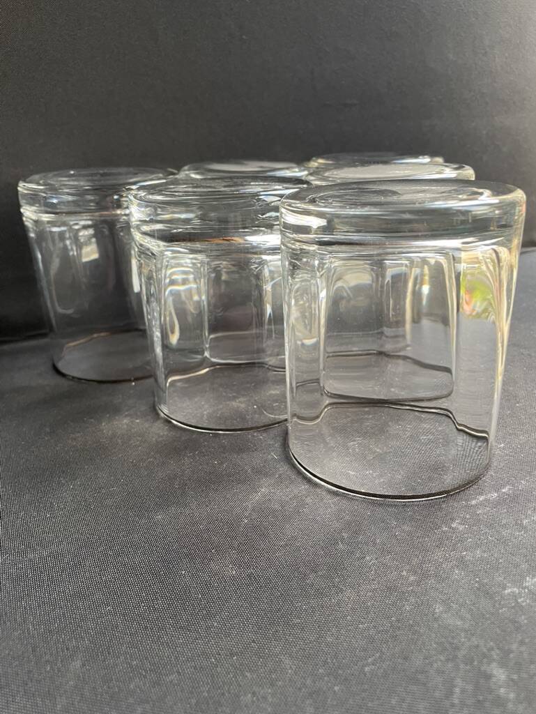 6 whiskey glasses 1970's