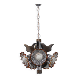 1970s Chandelier with Murano Glass Shades,Italy