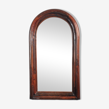 Dark rattan mirror