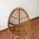 Italian 1960s original rattan egg armchair