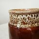 Vintage KIL Yugoslavia Ceramic Vase: Speckled Brown Glaze, 1970s Rustic Pot