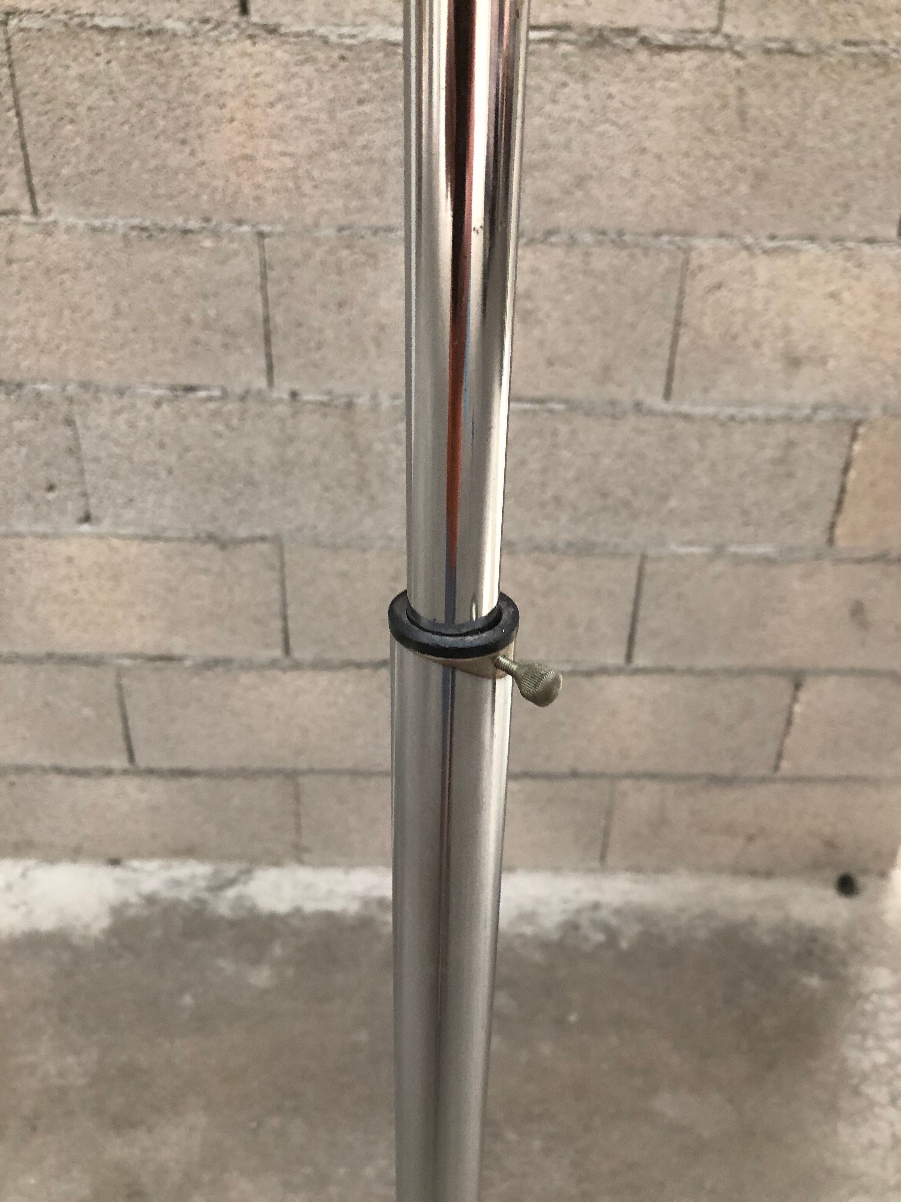 large vintage chrome arch lamppost 70s