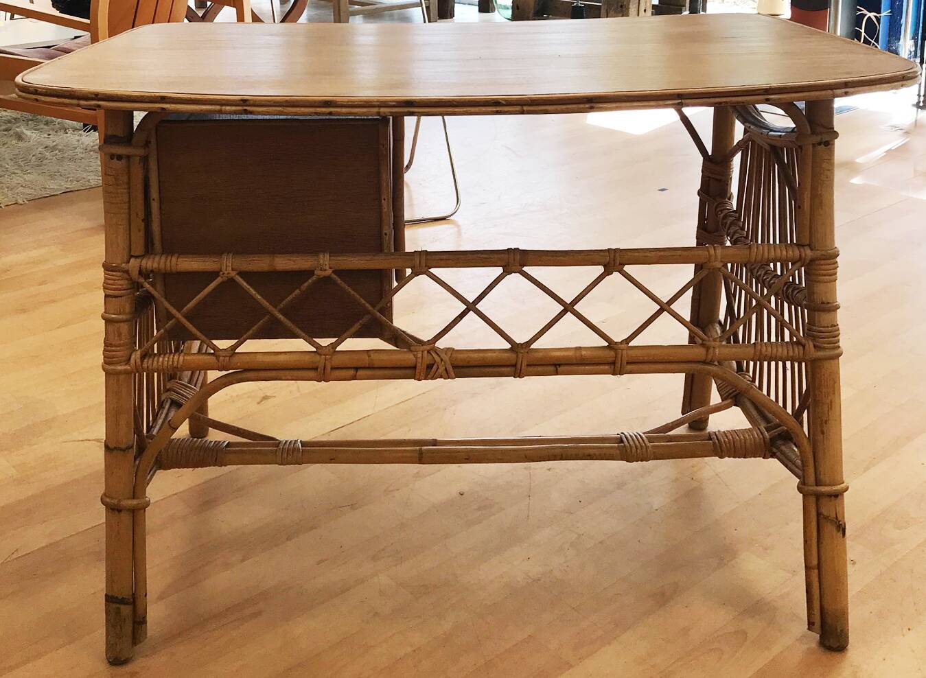 1960s Rattan Desk