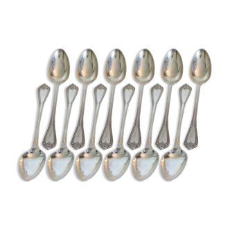 12 cuillères en métal argenté Alfénide