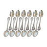 12 spoons in silver metal Alfénide