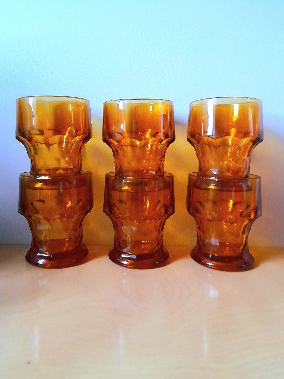 Verres ambrés Italie 1970