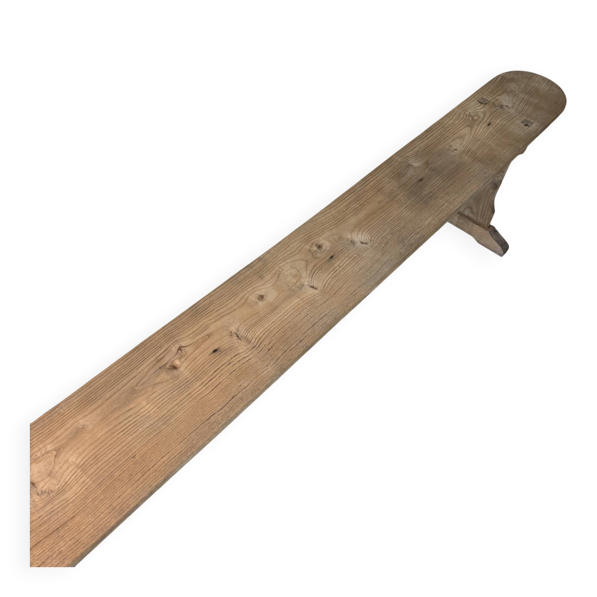 Raw wooden bench