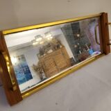 Mirror top 50's wood and brass