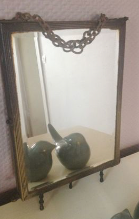 Mirror barber brass tryptic, 1930