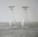 2 Antique Engraved Glass Wine Decanters with Grape Decor