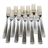 11 silver-plated metal forks Art Deco DIXI.