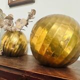 Antique Art Deco round vases Brass
