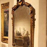 Italian Louis XV Period Hand-Carved Giltwood Mirror