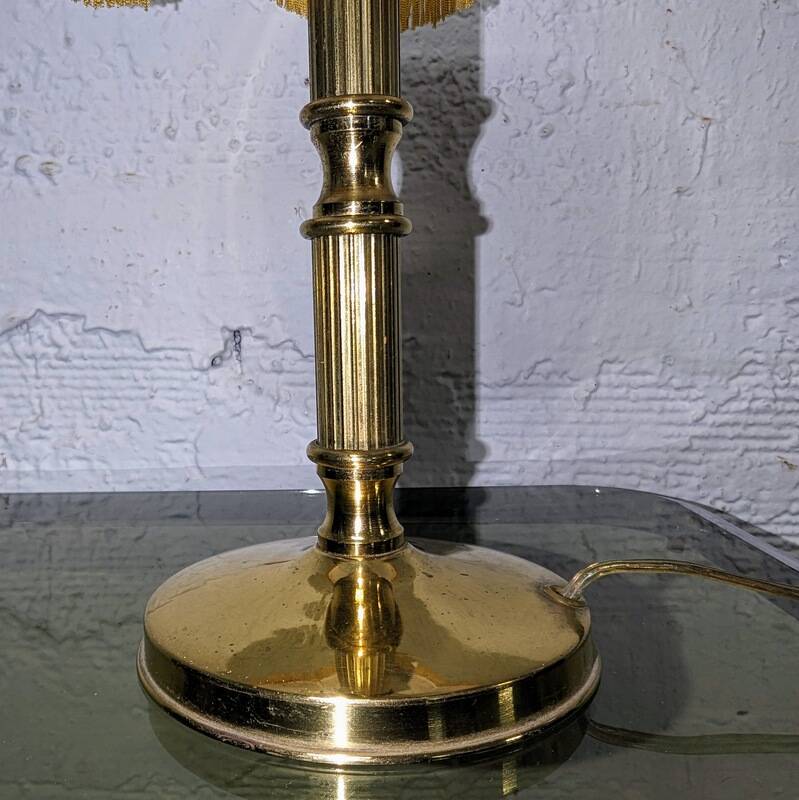 Gold metal bedside lamp