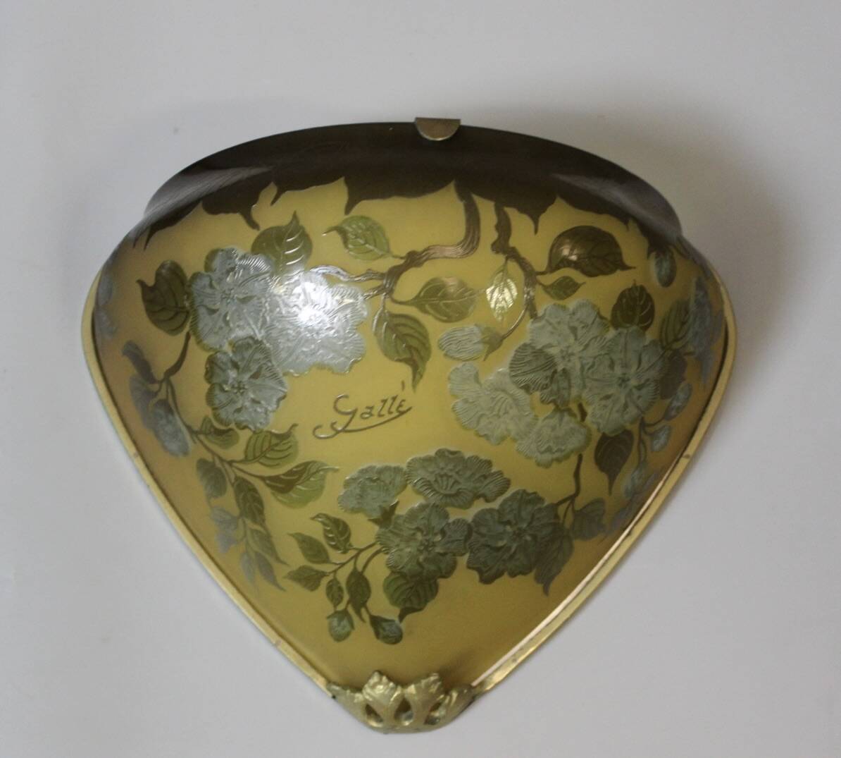 Pair of Gallé wall lights in glass paste (Tip)