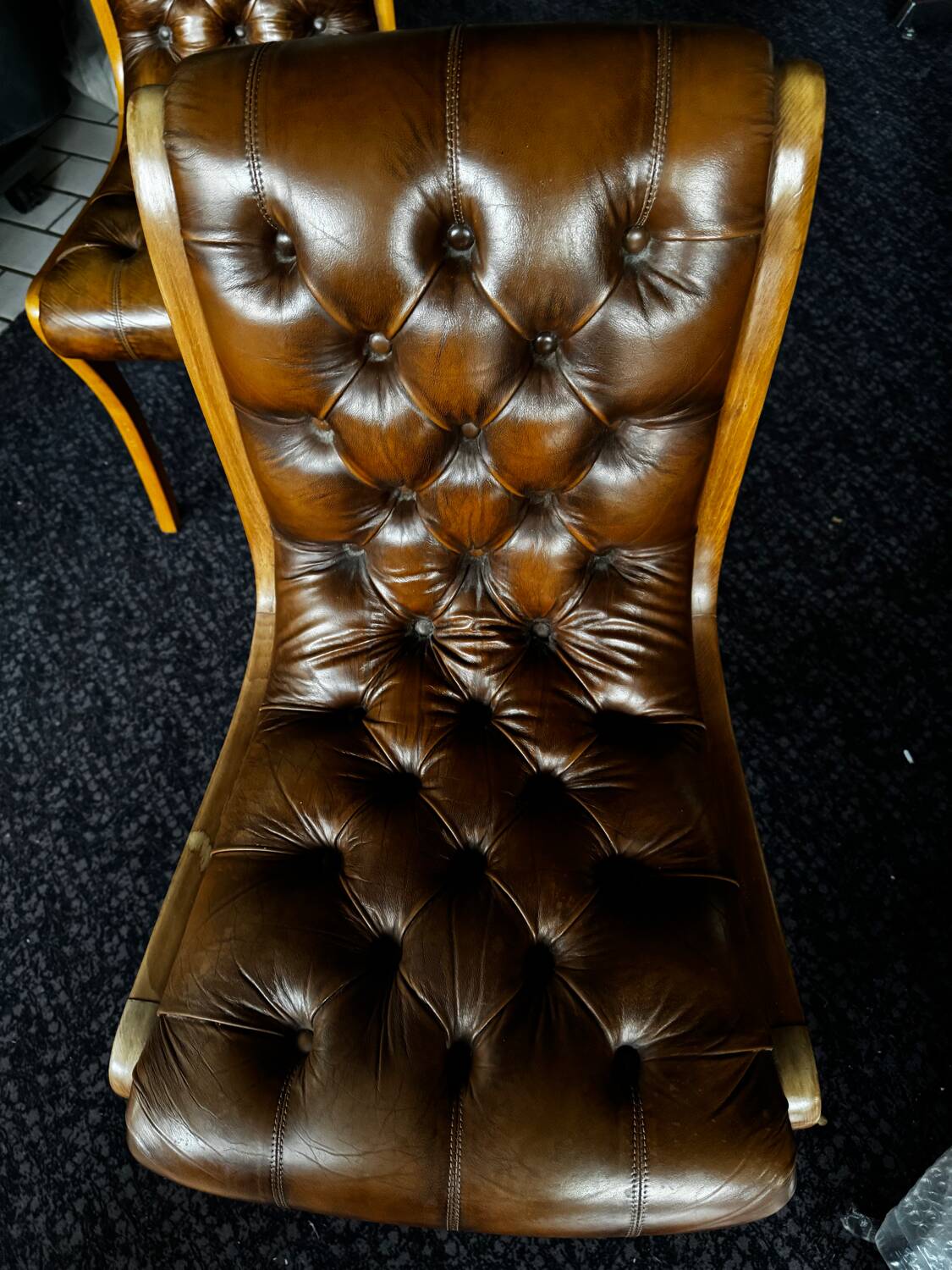 2 English Chesterfield chairs