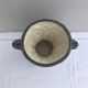 Vintage vase with grey & white skimmer ceramic handles