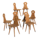 Lot de 8 chaises de montagne en bois