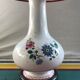 Old ceramic lamp art de Rodez in red burgundy vintage lampshade