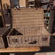 3 panières, old Wicker suitcases
