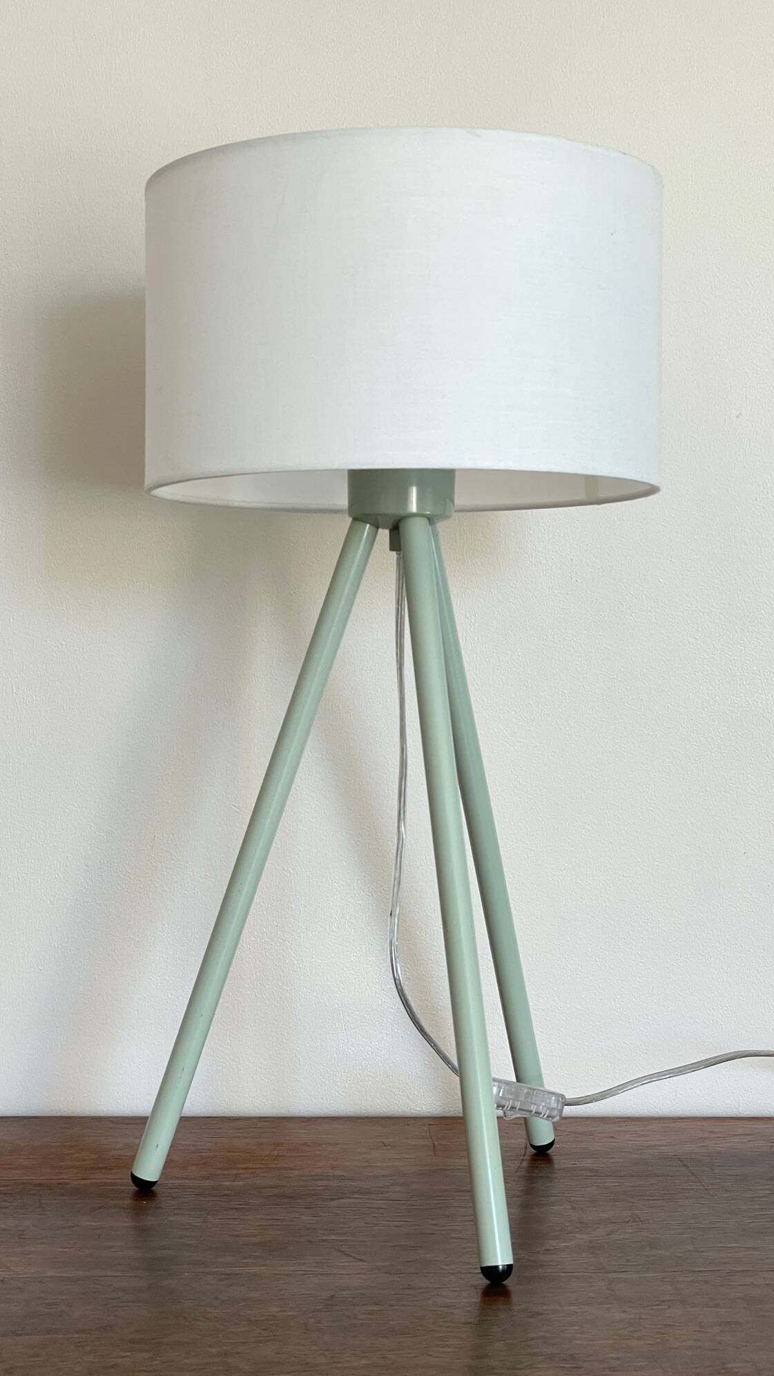 90s Green Metal Tripod Lamp
