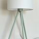 90s Green Metal Tripod Lamp