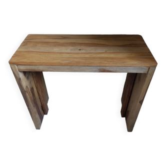 Table console extensible bois massif L40/160 stockholm maison du monde
