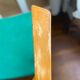 Lot de deux fauteuils Bridge Skaï pieds compas. Fauteuils scandinave vintage.