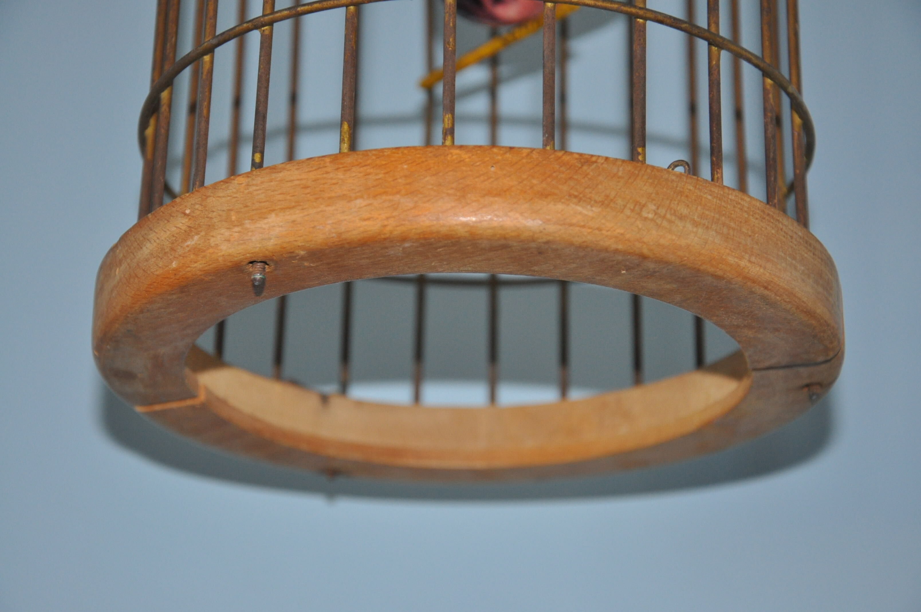 Lustre suspension cage à oiseaux vintage