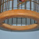 Lustre suspension cage à oiseaux vintage