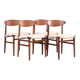 Danish Teak Dining Chairs by Ejner Larsen & Aksel Bender Madsen 1960s Set 4