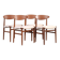 Danish Teak Dining Chairs by Ejner Larsen & Aksel Bender Madsen 1960s Set 4