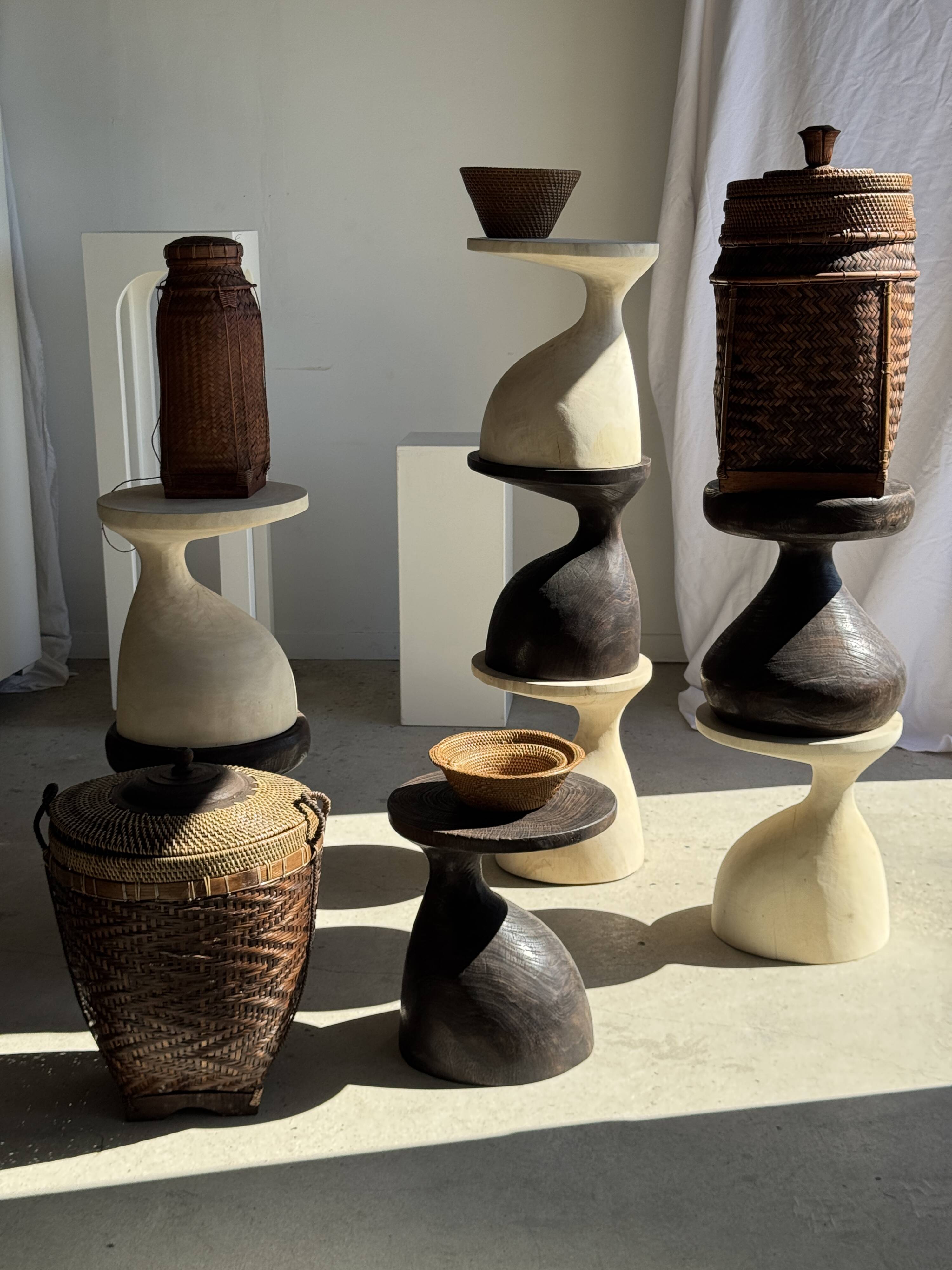 Pawn Brown - Stool, side table in the shape of a brown pawn.