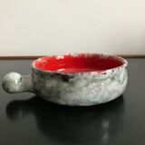 Caquelon, ceramic pan signed Arlette Rioux Juan