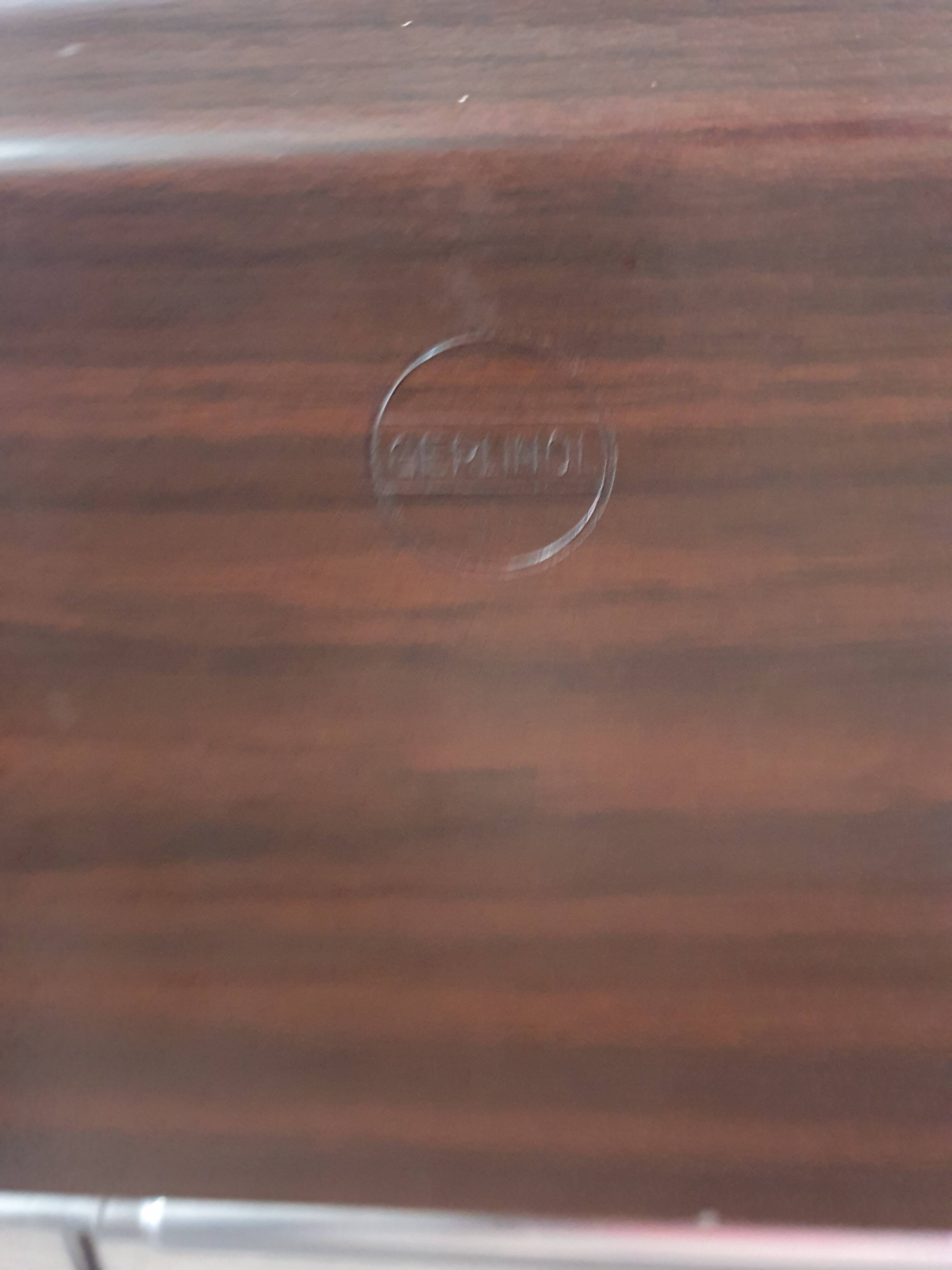 Folding table trolley on wheels from the 70s made by Bremshey Gerlinol in Germany.