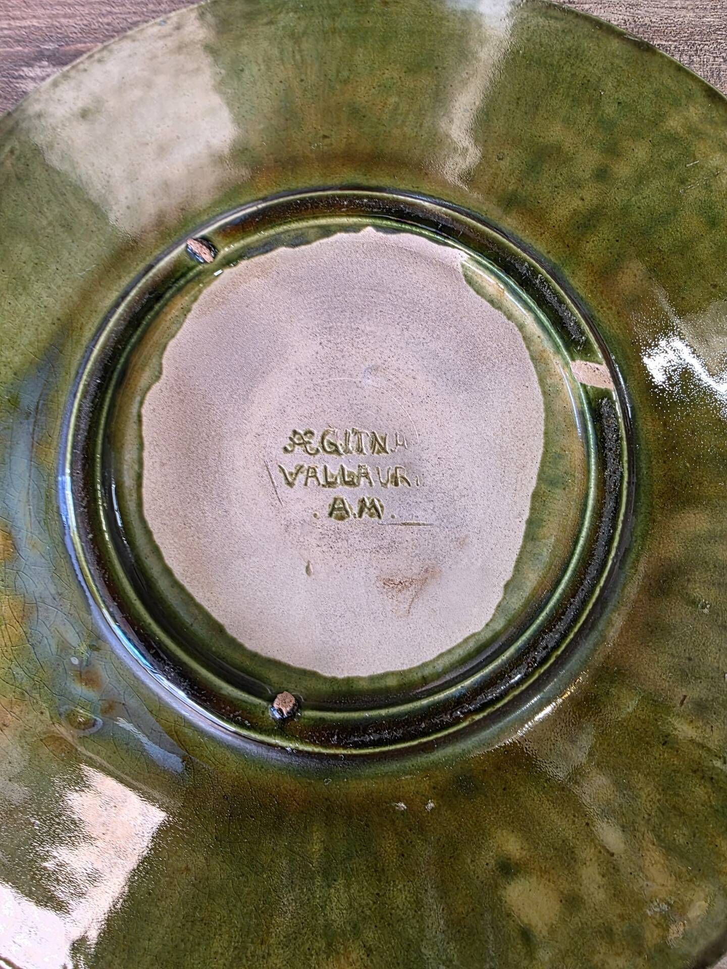 Vintage Vallauris Barbotine Plate – Ægitna