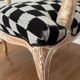Fauteuil Louis XV style damier