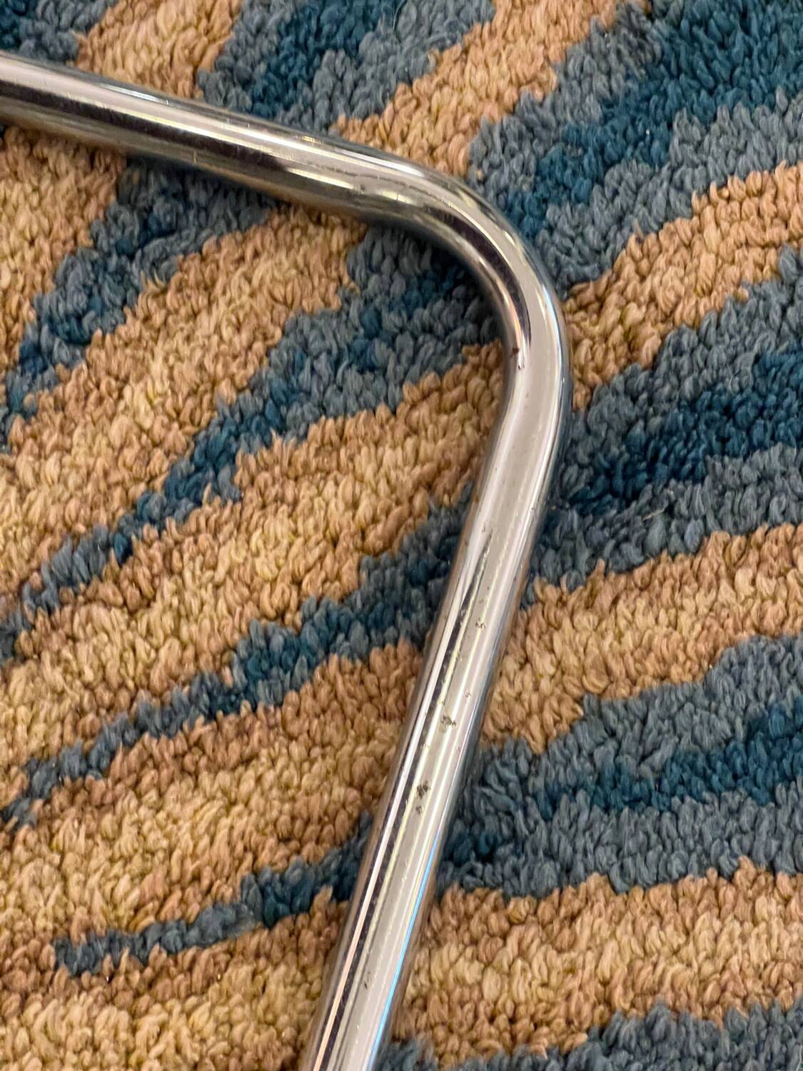 Purple cantilever armchair