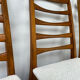 4 Scandinavian chairs, teak with boucle seats.