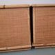 Pair of bedside tables in rattan bamboo and vintage canning Dal vera