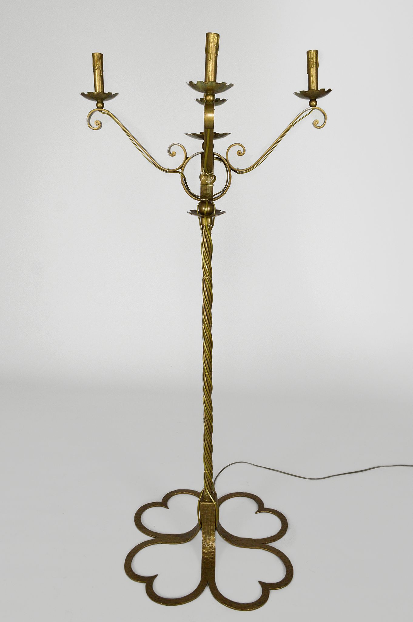Gold wrought iron lamppost