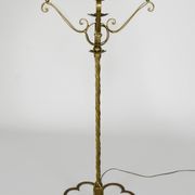 Gold wrought iron lamppost