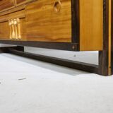 Handcrafted Solid Wood Sideboard in Wenge & Cherry, 1970 Vintage